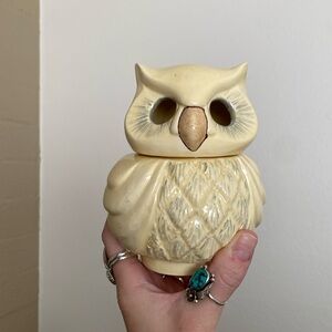 🌼 vintage owl tea light candle holder